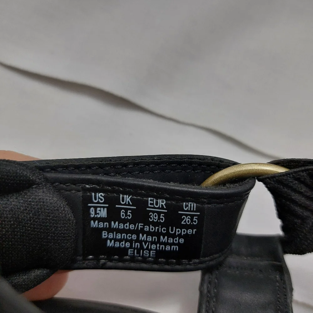 Ryka Black Sandals‎ Adjustable Elise Size 9.5 M